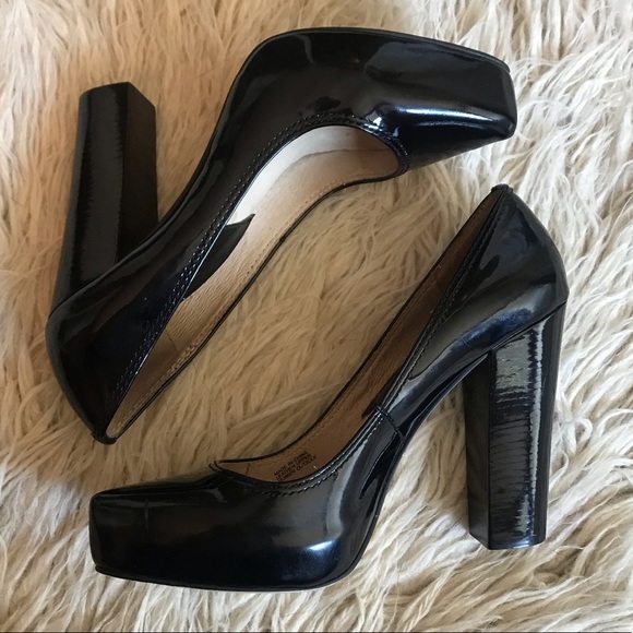 michael kors black patent leather heels